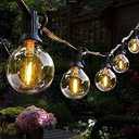 Outdoor String Lights Waterproof Patio Lights,Shatterproof Led Outside Globes UL Listed Exterior, Indoor Lighting Backyard Bistro Party