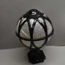 Outdoor Post Light Fixture, E26 Base 60W Max Column Lights with Black Aluminum Housing Plus Amber Glass IP55 Waterproof Exterior Pillar Lantern for Driveway Yard Lawn Patio Garden