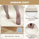 Beige 8x10 Solid Color Area Rugs Washable Living Room Rug, Modern Geometric Non-Slip Indoor Carpet with Soft High-Low Pile, Fluffy Floor Rugs for Bedroom, Kids Room, Nursery, Home Decor