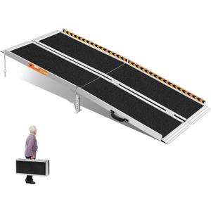 Portable Wheelchair Ramp 5FT, Non-Skid Aluminum Ramps for Wheelchairs for Home Steps, 800 LBS Capacity Handicap Ramp for Doorway, Threshold, Front Porch, Entry, Stairs