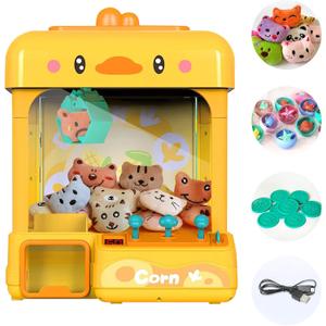 Large Claw Machine for Kids Adults with Prizes, Adjustable Sound & Light, Mini Vending Machine for Girls Boys, Electronic Arcade Crane Game, Candy Dispenser Toy for Party Birthday Gifts, Duck