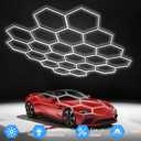 MODERN 22-Grid Hexagon LED Garage Lights, 89640 Lumens 6500K, Octagon Honeycomb Design for Garage, Workshop, Gym & Warehouse (83-Pack, White)