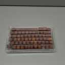 PBT Keycaps Shine Through Custom Keyboard Keycaps, 130 Keys Retro Dye-Sublimation Key caps Set, Cherry Profile for 61/64/75/84/87/104/108 Layout Mechanical Keyboard, Walnut Textures