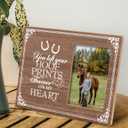 SRADMO Horse Pet Memorial Picture Frame,You Left Your Hoof Prints Forever on My Heart 108 inch Rustic Wooden Tabletop Photo Frame,Sympathy Gifts for Loss Of Horse,Passed Away Horse Memorial Gifts