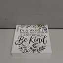 Eucalyptus Bible Verse Decorative Signage for Office Home, Be Kind, Wooden Sign 5x5 Inches