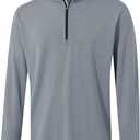 Men's Quarter Zip Golf Pullover Men Mock Neck Sweatshirts Dry Fit Long Sleeve Performance Wicking 1/4 Zip Pullover 2 XL