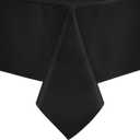 Hiasan 70 X 70 Inch Square Textured Tablecloth - Waterproof Spillproof Antiwrinkle Jacquard Table Cloth for Kitchen and Dining Dinner, Outdoor Picnic, Holiday and Parties, Black