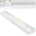 ASD LED Under Cabinet Lighting Plug in or Hardwired 24 Inch, Dimmable Under Cabinet Lights with High/Low/Off Switch, 3CCT 2700K-4000K, Linkable Under Counter Lights for Kitchen, ETL Listed, White, 1 Pack