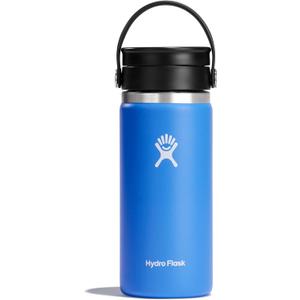 Hydro Flask Flex Sip Coffee Tumbler Insulated Stainless Steel, Non Spill, Leak Proof Travel Coffee Cup 16 Oz Cascade Blue