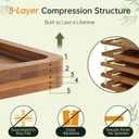 THETCHRY Carbonized Bamboo Cutting Boards for Kitchen, 1"Thickened Cutting Board with Juice Groove, Large Butcher Block with Handle, Wood Charcuterie Chopping Board for Prep & Serving Tray, 17" x 13"