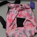 Pawaboo Pet Carrier Backpack, Adjustable Pet Front Cat Dog Carrier Backpack Travel Bag, Legs Out, Easy-Fit for Traveling Hiking Camping for Small Medium Dogs, Large Size, Pink Camouflage