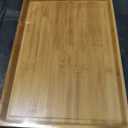 Bamber Large Size Bamboo Serving Tray, Rectangular, 18" x 12.7" x 1" Inches