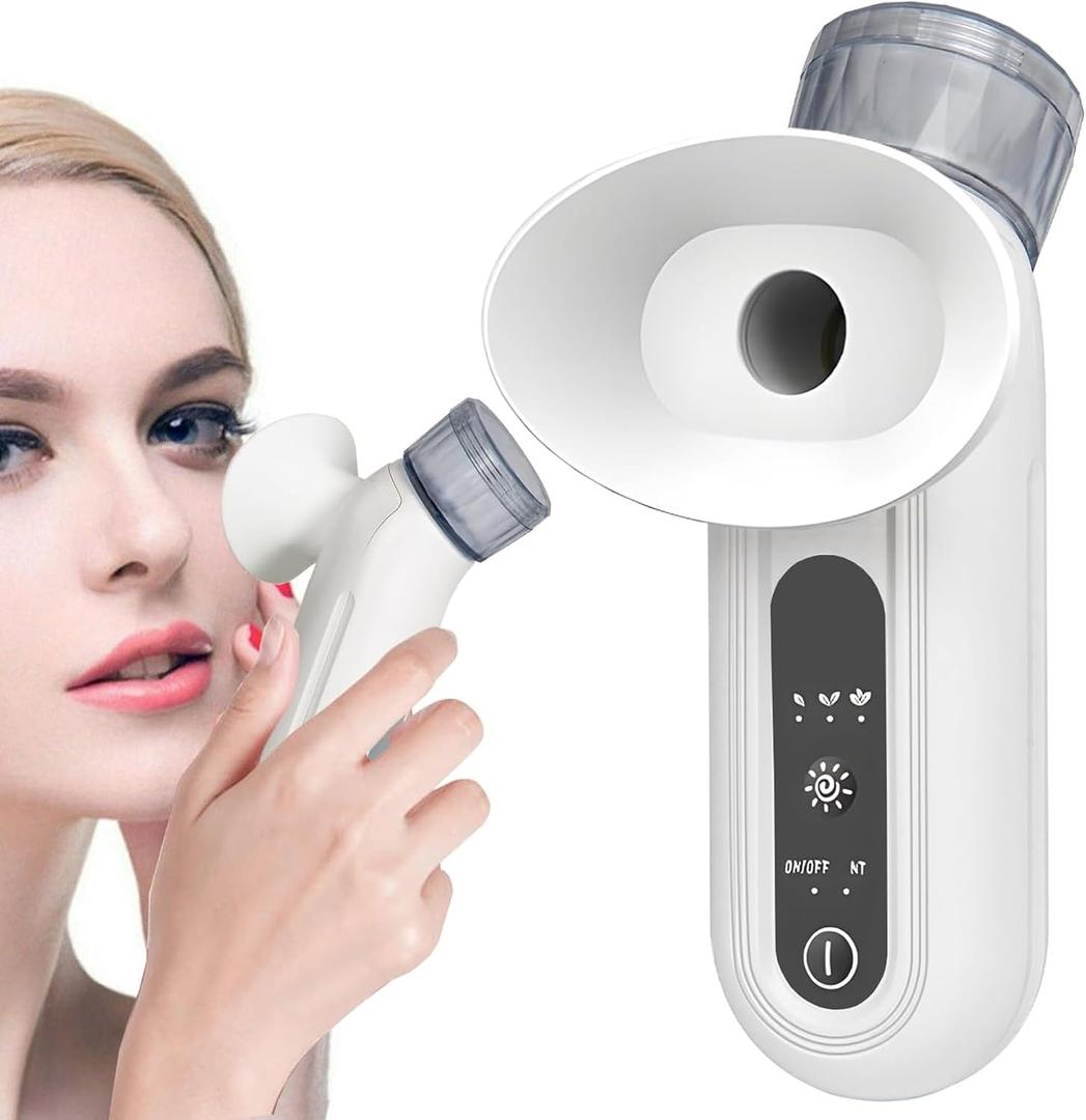 Eye Steamer for Dry Eye, Eye Mister, Portable Eye Steam Sprayer, Heated Mist steam Therapy for Dry Eyes Relief, Moisturizing Eye Treatment, Mini Soothing Steamer for Eye Care (Snow)