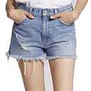 Current/Elliott Womens The Escapade Jean Short  Distressed Denim Summer Shorts (Blue)