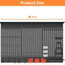 WALMANN 113 PCS Pegboard Wall Organizer Kit with Pegboard Hooks, Bins, Shelves, Pegboard Tools Storage System for Garage, Workbench, Modular Peg Board Tool Organizer Board with Hooks(Black)