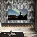 STICKGOO 3D Wall Panels, Brushed Silver Decorative Wall Covering Panels, Wave Wall Panels for Interior Wall Decor, PVC Accent Tiles for Living Room, TV Backdrop