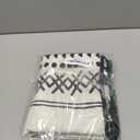 RYNGHIPY Cotton Linen Boho Curtains with Tassels Black and Ivory Striped Curtains for Windows Farmhouse Window Treatment for Kitchen Bathroom 55-inch by 24-inch