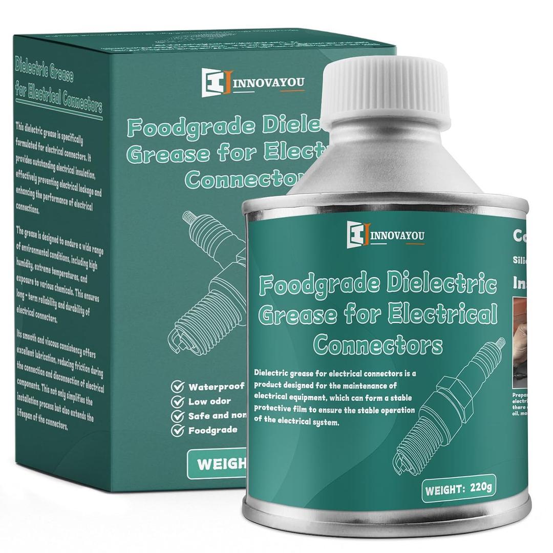 Dielectric Grease for Electrical Connectors 8oz, Dielectric Grease Automotive with Brush, Heat Resistant and Easy Application, Suitable for All Electrical Components and Connectors