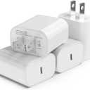 4Pack USB C Charger Block, iGENJUN 20W for Phone Fast Charger Wall Charger with PD 3.0, Compact Type C Power Adapter for Phone 17/16/15/14, Galaxy, Pixel, AirPods Pro (Arctic White)
