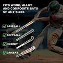3 x 1.1mm Bat Grip Tape, Greek Key Double-Stamping Textured, Baseball & Softball Bat Tape for All-Weather Performance, Non-Slip, Precut for Easy Install (Green)