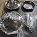 Non Stick Frying Pans with 2 Lids, 8+10+12 inch, Hybrid Frying Pans Set Nonstick,Skillets Stainless Steel Upgrade, Dishwasher & Oven-Safe, Induction Compatible Cooking Pan, PFOA Free Cookware