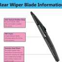 Rear Wiper Blade Arm Set Replacement for Buick Envision 2021 2022 2024 Back Glass Wipers, Factory OE Style Rear Windshield Wiper Arm & Wiper Blade