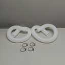 1-1/4 Inch x 3 Foot Long Pool Skimmer Hose for Intex White Above Ground Pool Flex Connection Suction Hose or Filter 2 Pack