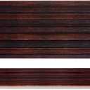 2Pcs 8.6x4'' Water Absorbent Diatomite Coasters Diatomaceous Earth Drying Mat, Grooved Design Water Absorbing Stone for Home Bathroom Decoration Home Warming Gift(Dark Brown)