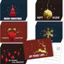 120 Pcs Christmas Postcards 3D Prism Effect Blank Note Postcards Xmas Tree Snowflakes Merry Christmas Greeting Cards for Women Men Xmas Party Favors Supplies 4 x 6 Inch