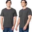 Fruit of the Loom Mens Eversoft Cotton Short Sleeve Pocket T-Shirts, Breathable & Tag Free, 2-Pack (XX-Large)