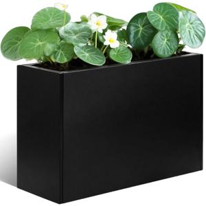 Adjustable Metal Planter Box 38 x 12 x 30, Steel Garden Box with Smart Drainage, Heavy-Duty Plant Container Powder-Coated Steel - Perfect for Garden, Patio & Balcony Decor