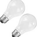100 Watt Incandescent Light Bulbs, A19 Incandescent Rough Service Light Bulb,100 WATT Incandescent Bulb Shatter Resistant Rough Service Light Bulb 100 WATTS A19 Shape (2PACK)