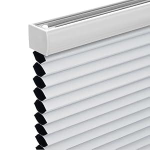 Changshade Cordless Cellular Shades, Blackout Honeycomb Shades for Windows, Pull Down Pleated Blinds, Easy to Install for Indoor Windows and French Doors,72" W x 72" H, White