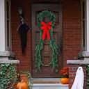 Riceshoot Halloween Wreath for Front Door 20'' Gothic Monster Halloween Wreath Eerie Nightmare Theme Decor Spooky Sandworm Door Decor with Garland Arm for Home Indoor Outdoor Nightmare Decoration