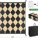 fifame Outdoor Camping Rugs, 9x18 Outdoor Rug Patios Clearance Plastic Straw Rug Weatherproof Reversible Mats, Large Floor Mat for Outdoors, RV, Patio, Backyard, Deck, Picnic, Beach, Trailer, Camping