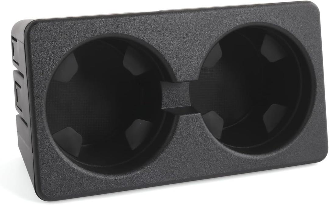 Cup Holder Compatible with Chevy Silverado Avalanche Sierra 2007-2013, Tahoe Suburban Yukon 2007-2014, Front Center Console Beverage Drink Insert Replace 19154712