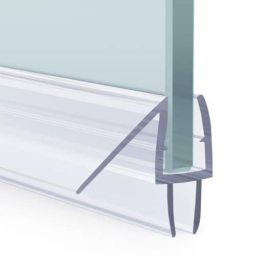 AmazerBath 2PCS Shower Door Bottom Seal for 1/4 Inch Glass - (15.75 Inches * 3), 3 Section Segmented Shower Installation Kit Frameless Glass Door Seal Strip