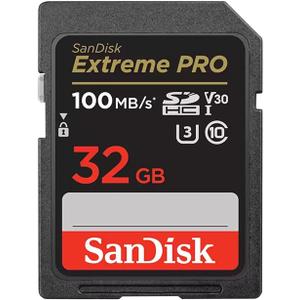 SANDISK 32GB Extreme PRO SDHC UHSI Memory Card  C10, U3, V30, 4K UHD, SD Card  SDSDXXO032GGN4IN
