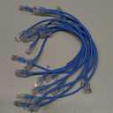 Cat6 Slim Patch Cables 1 Feet 10-Pack Blue, Cat6a Patch Cables 10Gbps 550MHz High-Speed, Cat 6 Ethernet Cable Pure Copper UTP, Flexible & Thin Patch Cable Cat 6 for Network Cabling