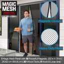Magic Mesh Deluxe, Black | Magnetic Screen Door, Heavy Duty, Magnetic Closure, Door Net, Patio Screen, Sliding Door Screen, Bug Screen for Doorways, Kid & Pet Friendly | Size 39" x 83" (Pack of 1)
