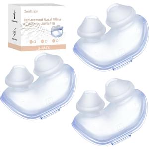 3 Packs Replacement Nasal Pillow Cushion for ResMed AirFit P10, Ultra-Soft Silicone, Better Sealing, Minimize Leakage, Reduce Pressure Points, CPAP Supplies Accessories, Size Large