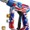 Pressure Washer Gun 4000PSI, Short Power Washer Gun with M22-14/15mm Fittings & 2 Spray Nozzles for Car, Patio, House & Yard Cleaning