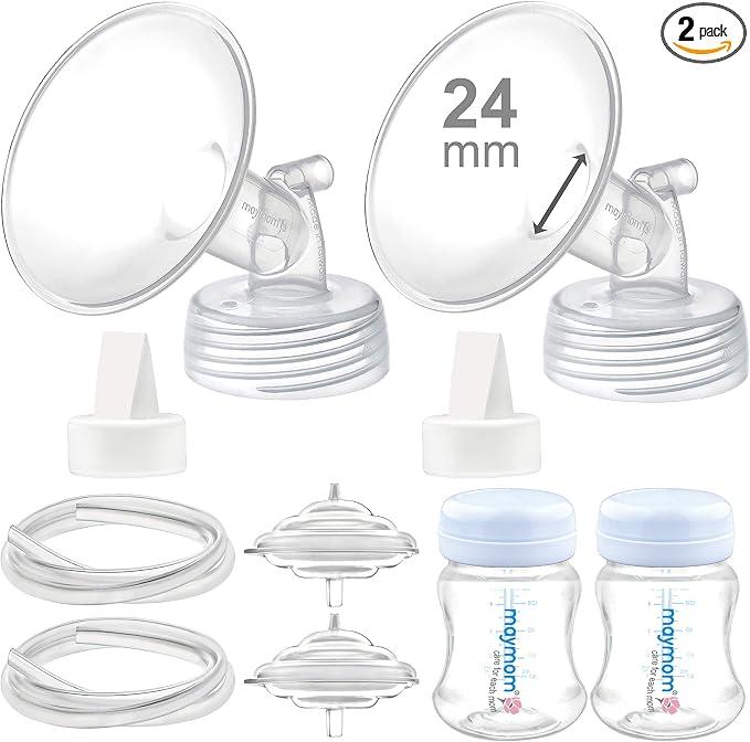 Maymom Pump Parts Compatible with Spectra S2 S1 Replacement Kit for Spectra Pump Parts 24 mm Flange Duckbill Valve Tube Bottle Backflow Protector, Not Original S2 S1 Accessories
M