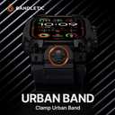 Bandletic Sport Bands Compatible with Apple Watch Ultra 3 2 1 49mm Band for Men, Soft Silicone Strap with Screen Protector, Stainless Steel Connector, Only Fit for iWatch Ultra 49mm bands, Black/Black