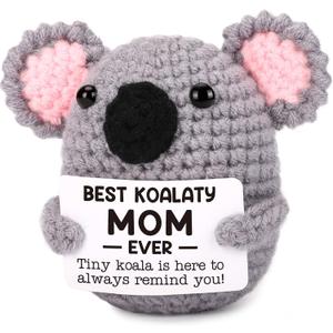 2 x Funny Koala Mom Gifts from Daughter Son, Happy Mothers Day Birthday Gifts for Mom, I Love You for Moms Mother In Law Mama Bonus Step Present, Small Cute Handmade Emotional Crochet Support Desk Decor