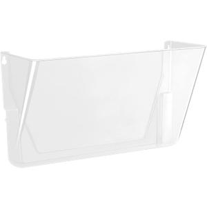 Expandable Plastic Wall Pockets, File Organizer, Stackable, Letter Size, 1-Pocket, Clear