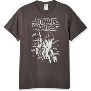 Star Wars Men's Official 'Poster' Premium Performance Graphic Tee (XX-Large, Charcoal)