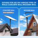 Starlink Mount, Adjustable Starlink Wall Mount Gen 3 with Telescoping Support Arm, Rustproof, Weatherproof for Concrete/Wood Walls, Easy Installation for Starlink Standard 4/4X/Gen 3