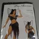 Leg Avenue Women’s 4 PC Dark Fairy Costume with Fairy Wings, XS, Black 