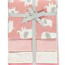 Carter's 4-Pack Elephant March Receiving Blankets - Pink/White, one Size